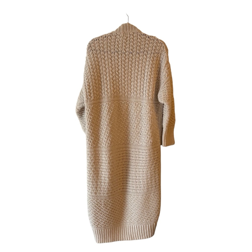 By Anthropologie Oversized Long Chunky Knit Cardigan Duster S - Picture 4 of 8